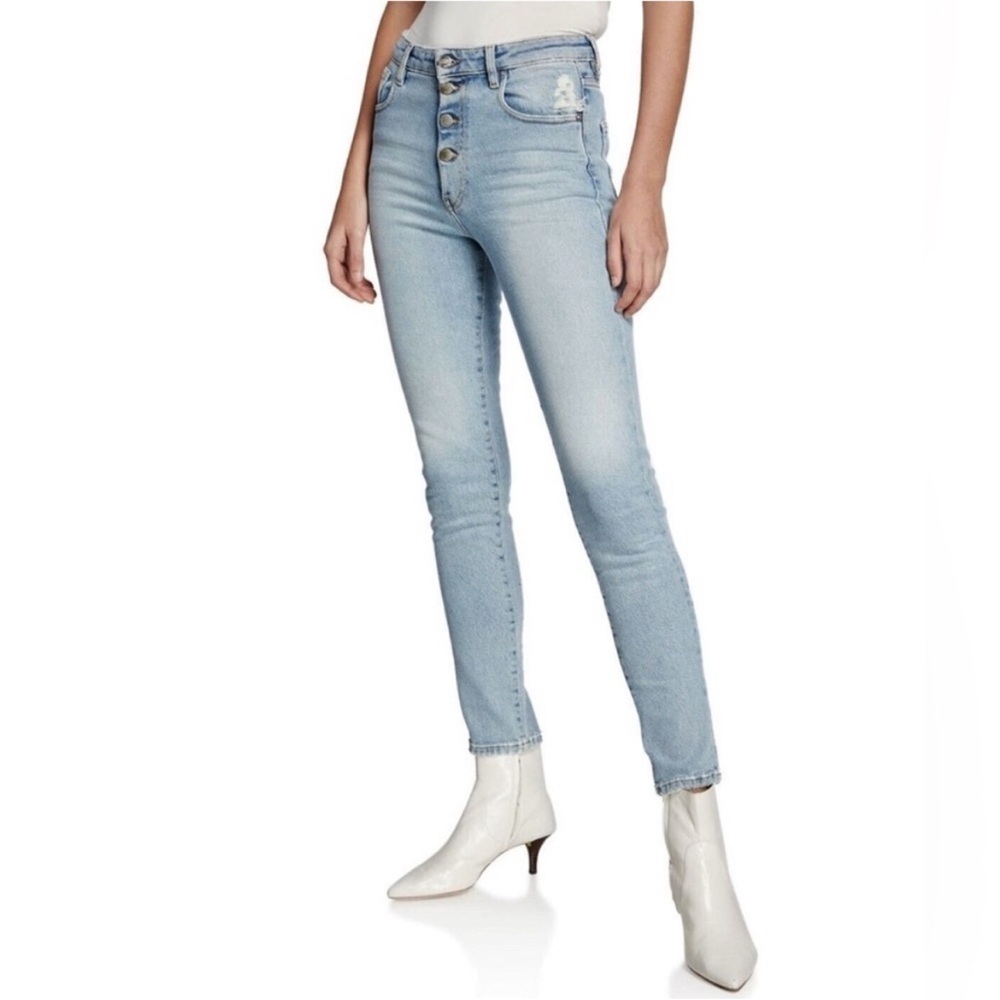 IRO Experience Slim High Rise Jeans in Light Wash Sz 26